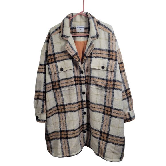 Old Navy Jackets & Blazers - Old Navy Plaid & Tan Flannel Coat Size 4X 51926-1Clo4